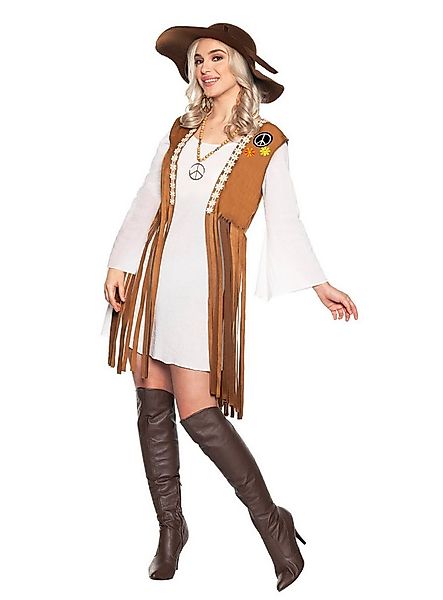 Underwraps Hippie-Kostüm Boho Hippie Kleid Karneval Faschingskostüme Damen, günstig online kaufen