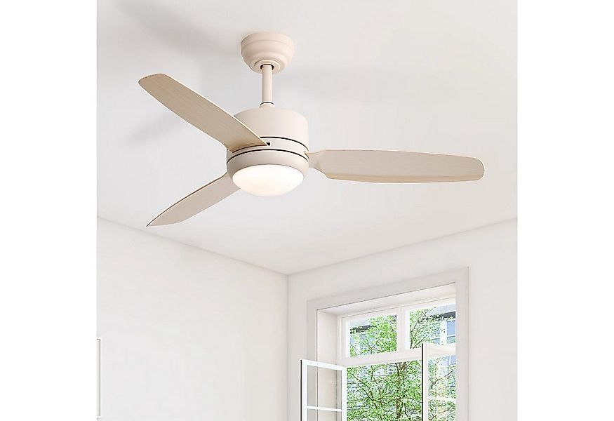 Sofucor Deckenventilator mit LED-Beleuchtung und Fernbedienung, 117 cm, DC, günstig online kaufen