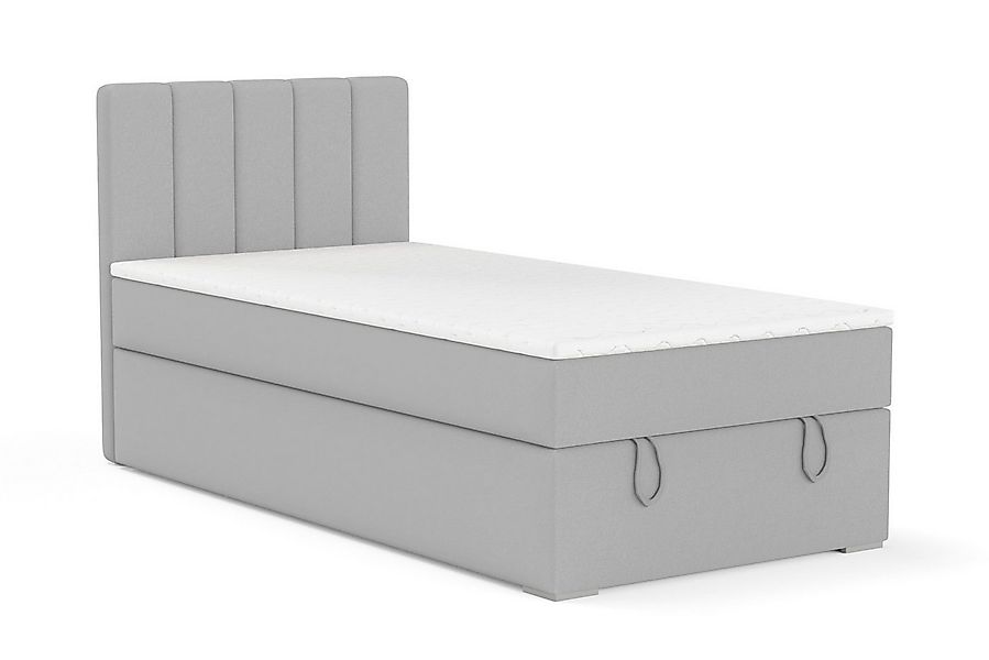 Deine Möbel 24 Boxspringbett DAVID MINI Boxbett Polsterbett Kompletbett Vel günstig online kaufen