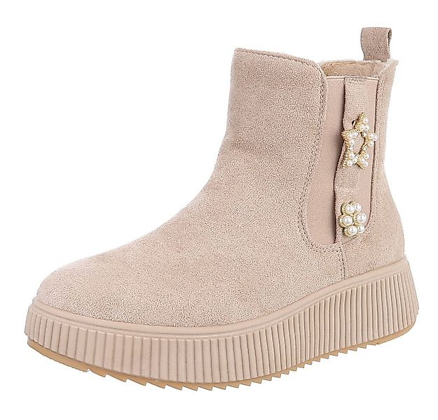 Ital-Design Eleganter Ankle-Boot mit Dekoration und hohem Tragekomfort Plat günstig online kaufen