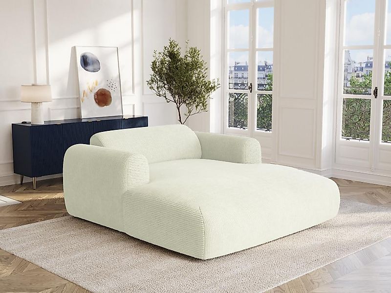 Recamiere 2-Sitzer - Strukturstoff - Off-White - POGNI günstig online kaufen