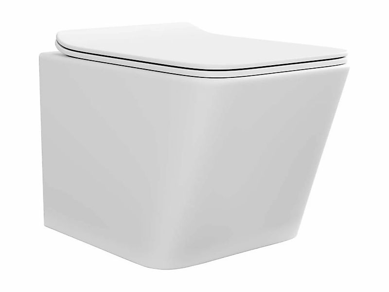 Wand-WC aus Keramik ohne Flansch - Weiß matt - CLEMONA günstig online kaufen