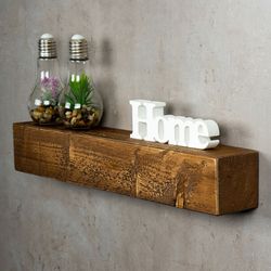 Levandeo® Wandregal, levandeo Wandregal Holz Massiv günstig online kaufen