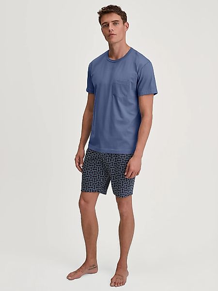 CALIDA Shorty "Relax Imprint 3", (2 tlg.), kurzarm, Rundhals, Brusttasche günstig online kaufen