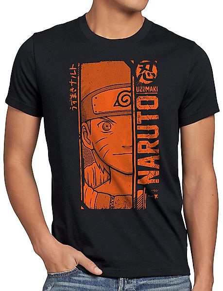 style3 T-Shirt Orange Naruto ninja anime manga cosplay kakshi hatake günstig online kaufen