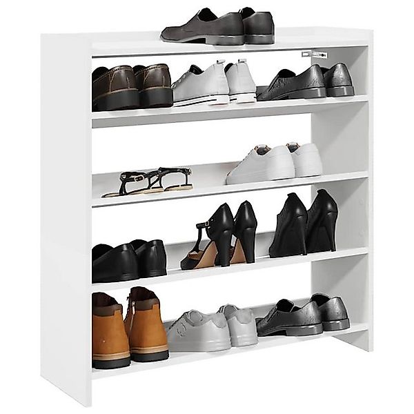 vidaXL Schuhschrank Schuhregal Weiß 80x25x81 cm Holzwerkstoff günstig online kaufen