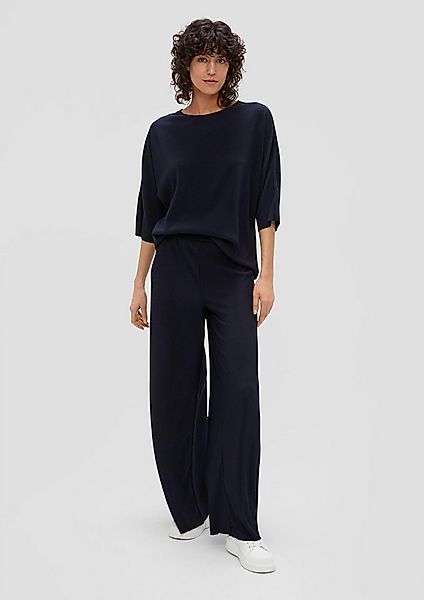 s.Oliver Chinos Hose Regular: Weite plissierte Hose aus Jersey günstig online kaufen