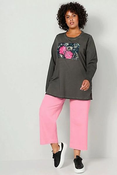 Angel of Style Sweatshirt Sweatshirt Blumen-Motiv Rundhals Langarm günstig online kaufen