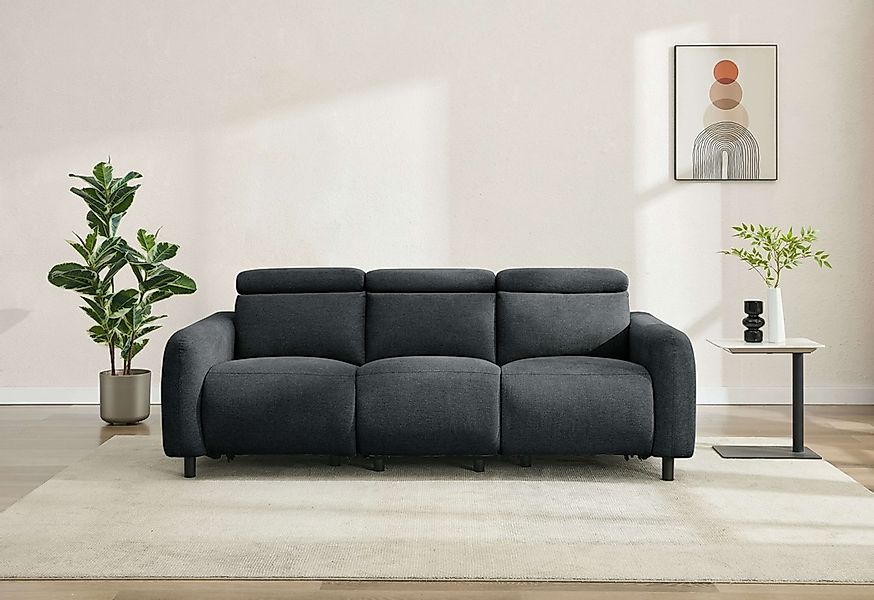 Home affaire 3-Sitzer »SKAANE Struktur-Sofa, 229 cm, manuelle-u. elektrisch günstig online kaufen