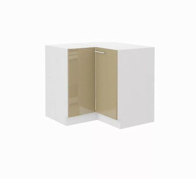 Küchen-Preisbombe Eckunterschrank 90x90 cm Küche Lara Cappuccino Hochglanz günstig online kaufen