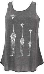 Guru-Shop T-Shirt Tanktop mit Giraffen Retrodruck, günstig online kaufen