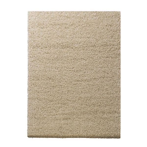 KARAT Shaggy Teppich Barcelona nach Maß Wohnteppich mit Weichem Flor Beige günstig online kaufen