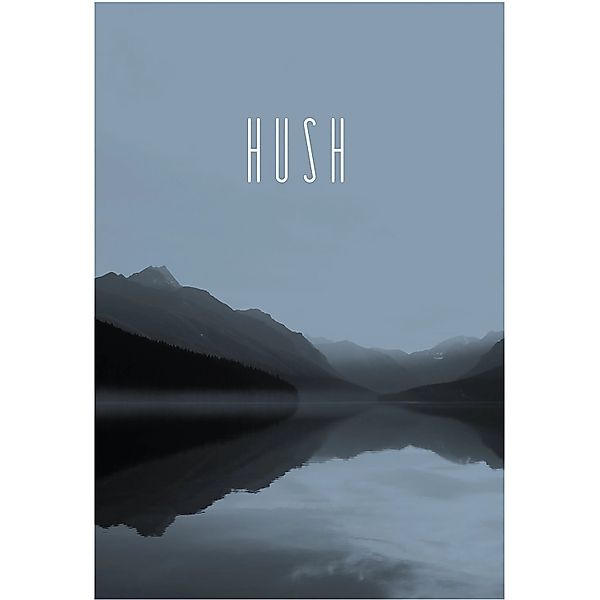 Komar Bild "Word Lake Hush Steel" Natur 1 Stk. tlg. Wandbild zur Dekoration günstig online kaufen