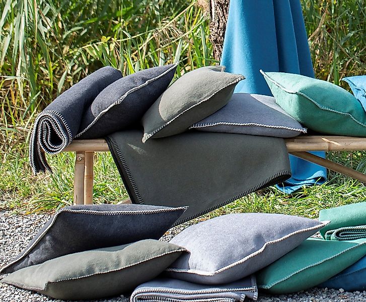 DAVID FUSSENEGGER Kissenbezug Kissenhülle Sylt 'Uni', Flanell günstig online kaufen