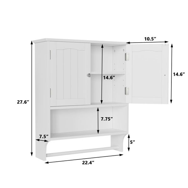 Semiocthome Hängeschrank Wandbadezimmerschrank mit 2 Türen günstig online kaufen
