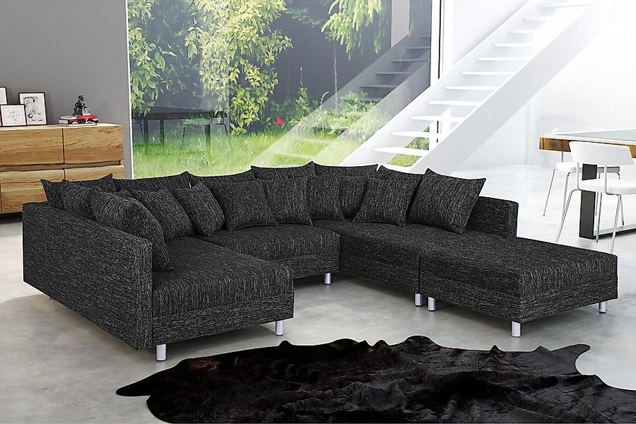 Küchen-Preisbombe Sofa Wohnlandschaft Couch Ecksofa Eckcouch in Gewebestoff günstig online kaufen