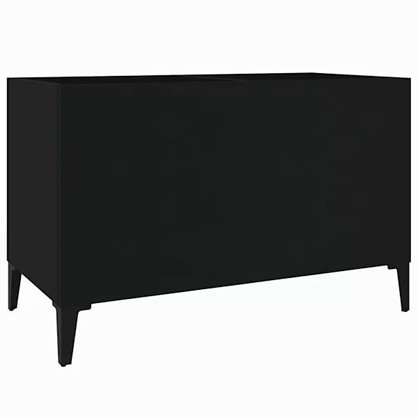 vidaXL Beistellschrank Plattenschrank Schwarz 74,5x38x48 cm Holzwerkstoff günstig online kaufen