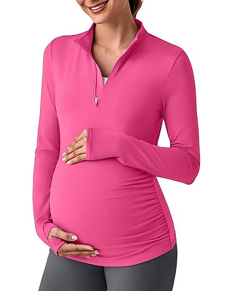 G4Free Umstandsshirt Damen Langarm Workout Oberteile für Schwangere Umstand günstig online kaufen