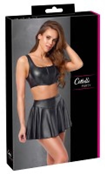 Top und Rock aus schwarzen Mattlook günstig online kaufen