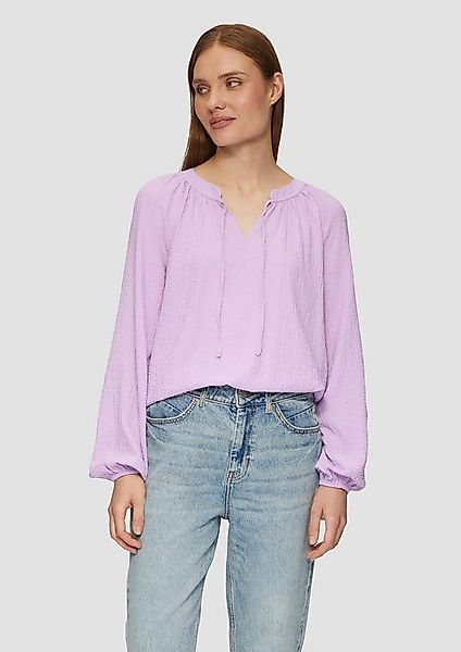 s.Oliver Langarmbluse Bluse Strukturierte Bluse mit Raffdetails günstig online kaufen