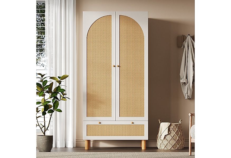 TavilaEcon Kleiderschrank Garderobenschrank im Landhausstil, mit 2 Türen un günstig online kaufen