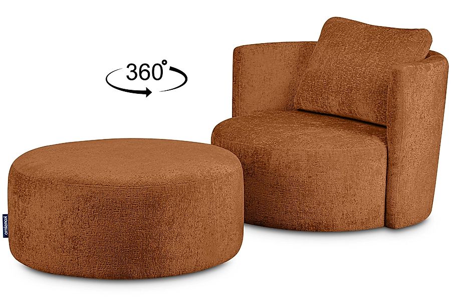 KONSIMO® Drehsessel RAGGI Sessel mit Sitzhocker, günstig online kaufen