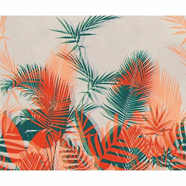 Komar Vliestapete Tropical Trip 300 cm x 250 cm Orange günstig online kaufen