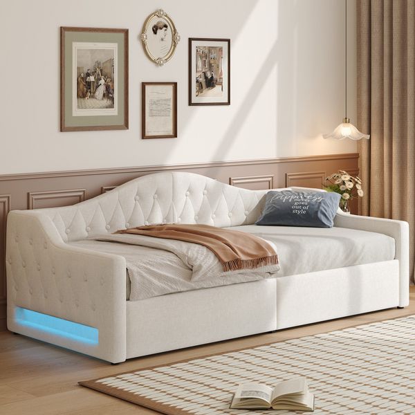 Flieks Daybett, Hydraulisches Stauraumbett Polsterbett 90x200cm günstig online kaufen