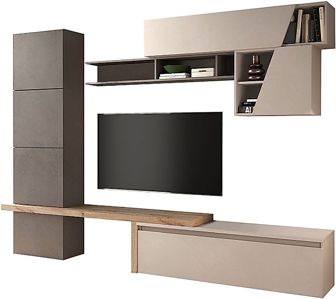 INOSIGN Wohnwand »INFINITY, 9tlg. Breite 280 cm, moderne Mediawand (Lowboar günstig online kaufen