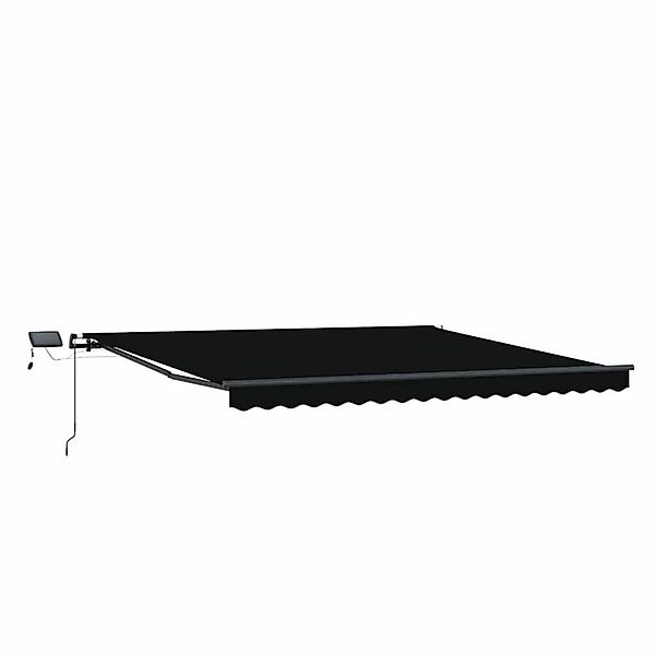vidaXL Einziehbare Markise Schwarz 450 x 300 cm Stoff 3330960 günstig online kaufen