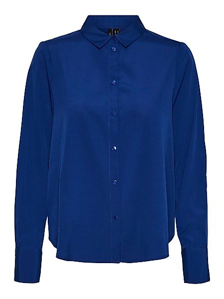 VERO MODA Langarm Hemd Damen Blau günstig online kaufen