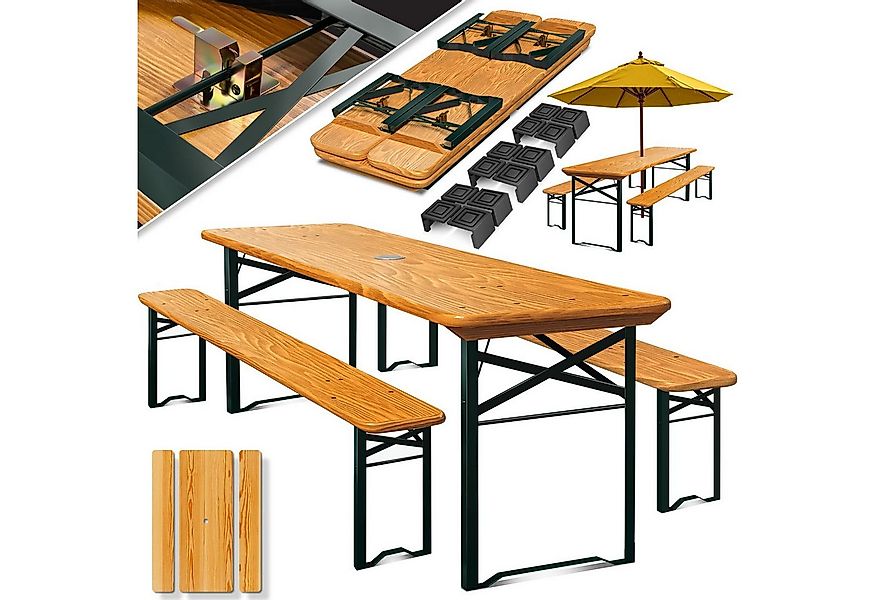 KESSER Bierzeltgarnitur, Bierzeltgarnitur teilig Gartenmöbel-Set Klappbar günstig online kaufen