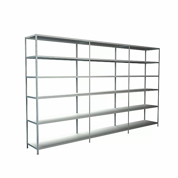 Schulte Steck-Grund-/Anbauregale 230 cm x 320 cm x 50 cm Weiß günstig online kaufen