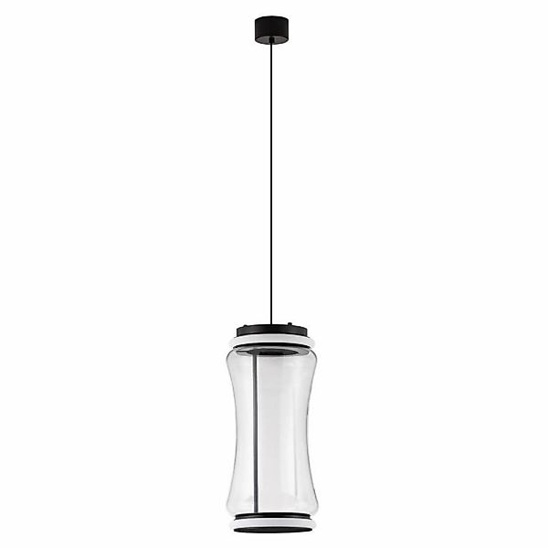 LED Pendelleuchte Anapnoe in Transparent und Schwarz 21W 567lm günstig online kaufen