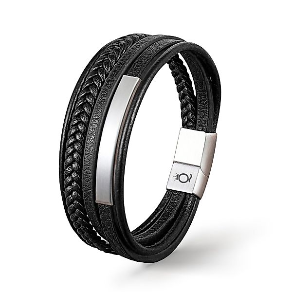 UNIQAL.de Lederarmband Lederarmband Herren "PLATE" geflochten, günstig online kaufen