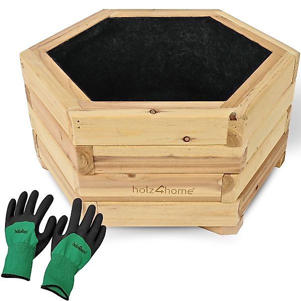 holz4home® Pflanzkübel 6-eckig aus Tannenholz I günstig online kaufen