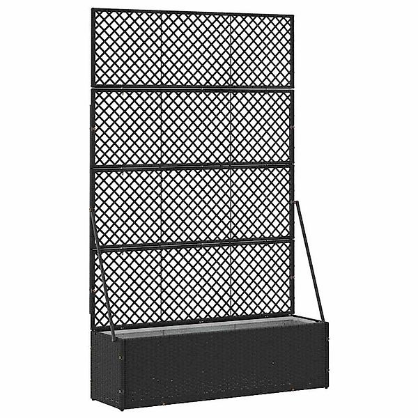 vidaXL Pflanzkübel Schwarz 105 x 30 x 170 cm Metall 366617 günstig online kaufen