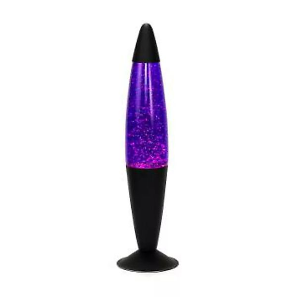 Dekorative Lavalampe JENNY Violett Glitter Schwarz günstig online kaufen