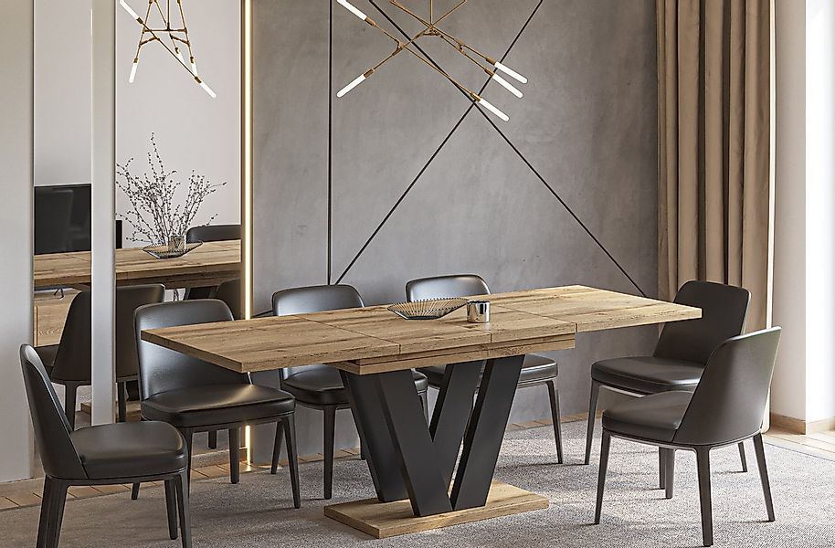 Endo-Moebel Esstisch Lara Esstisch 130–210cm ausziehbar für 8 Personen Tisc günstig online kaufen