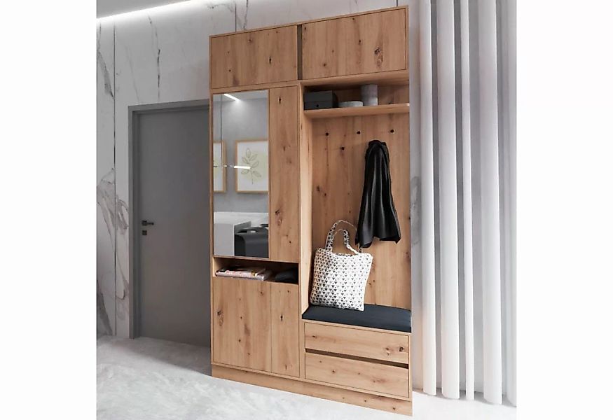 Marmex Möbel Garderobenschrank ARTI mit Spiegel und Schubladen günstig online kaufen