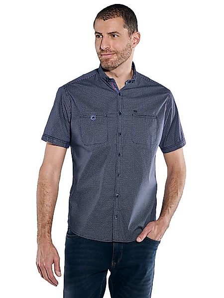 Engbers Kurzarmhemd engbers Herren Kurzarm-Hemd gemustert, Marineblau günstig online kaufen