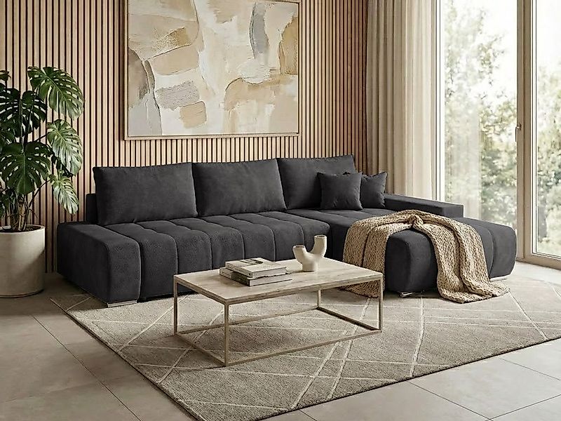 Beautysofa Ecksofa Draco L mit Schlaffunktion, in pflegeleichten Stoffen, B günstig online kaufen