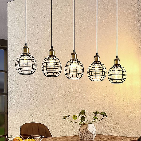 Lindby Alexej Hängeleuchte mit Käfig-Optik günstig online kaufen