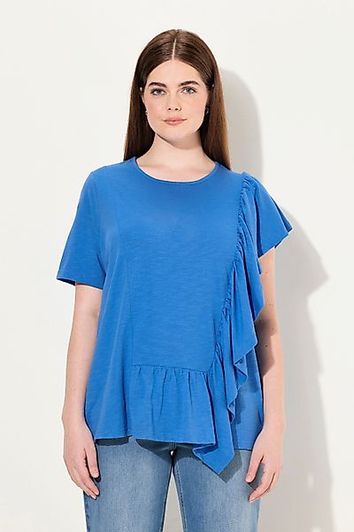 Ulla Popken T-Shirt T-Shirt Volant Rundhals günstig online kaufen