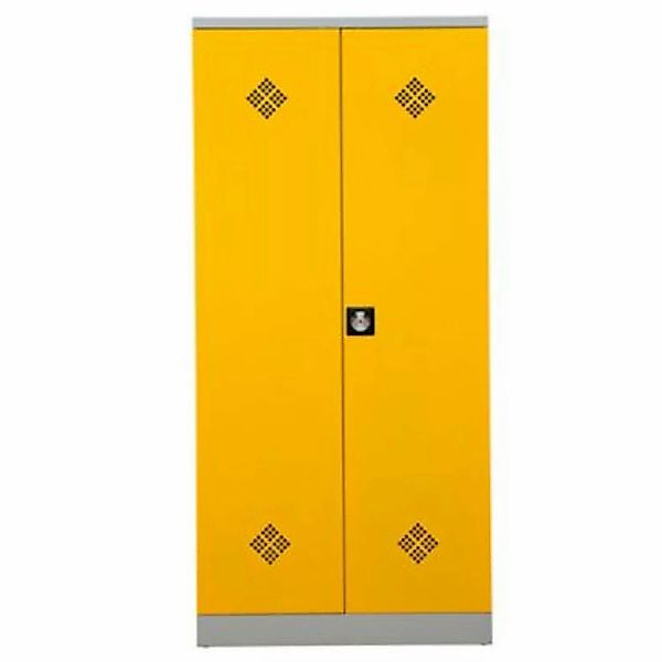 PROREGAL Gefahrstoffschrank Snake HxBxT 195 x 92 x 42 cm Grau-Rapsgel günstig online kaufen