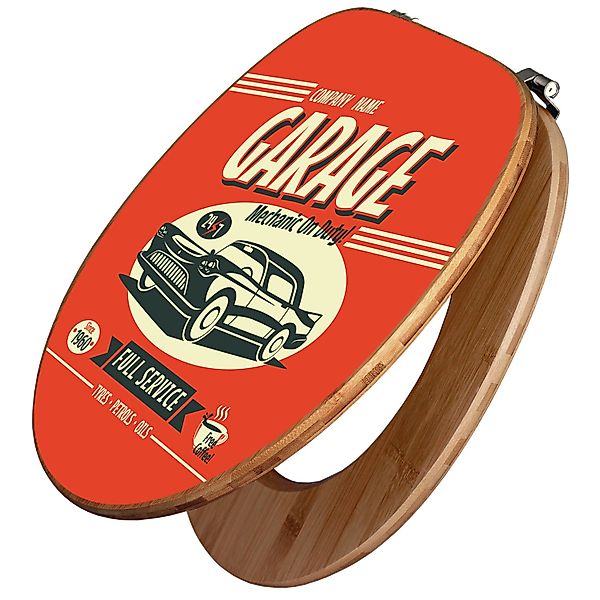 Banjado Design WC Sitz Bambus Toilettendeckel Toilettensitz Bambus Holz Klo günstig online kaufen