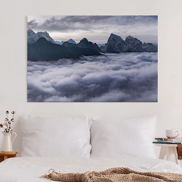 Leinwandbild Berg - Querformat Wolkenmeer im Himalaya günstig online kaufen