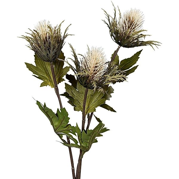 Kunstblume Distelzweig 3 Blüten Kunstblume Dekozweige günstig online kaufen