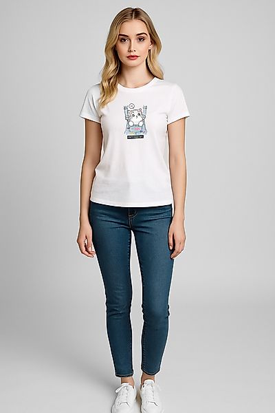 Banco T-Shirt Damen mit Katzen-Print Kurzarm günstig online kaufen