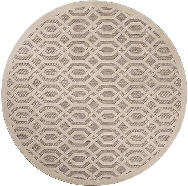 FLAIR RUGS Teppich »Mataro«, rund, 7 mm Höhe, In- und Outdoor geeignet, ele günstig online kaufen